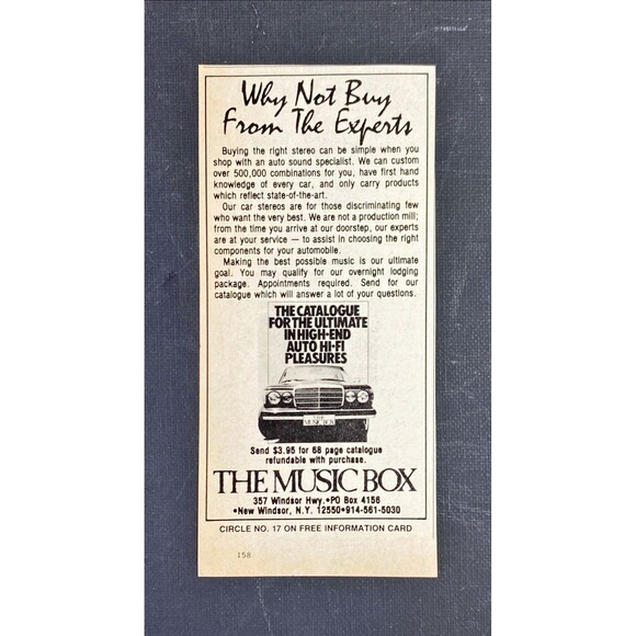 The Music Box Stereo Systems "Our Specialist Helps Choose Right System" Ad 1983 - Picture 3 of 3